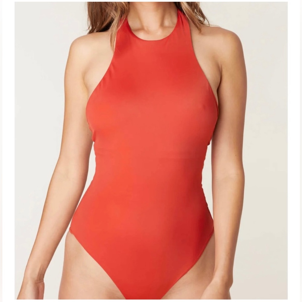Andie Swim- The Luzon One Piece, Chilli Pepper, Size Small